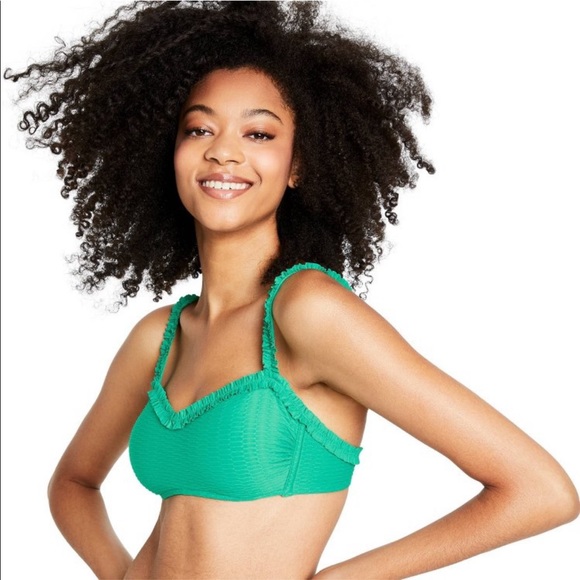 NWT Stoney Clover lane sweetheart neck bralette bikini top Medium - Picture 4 of 12